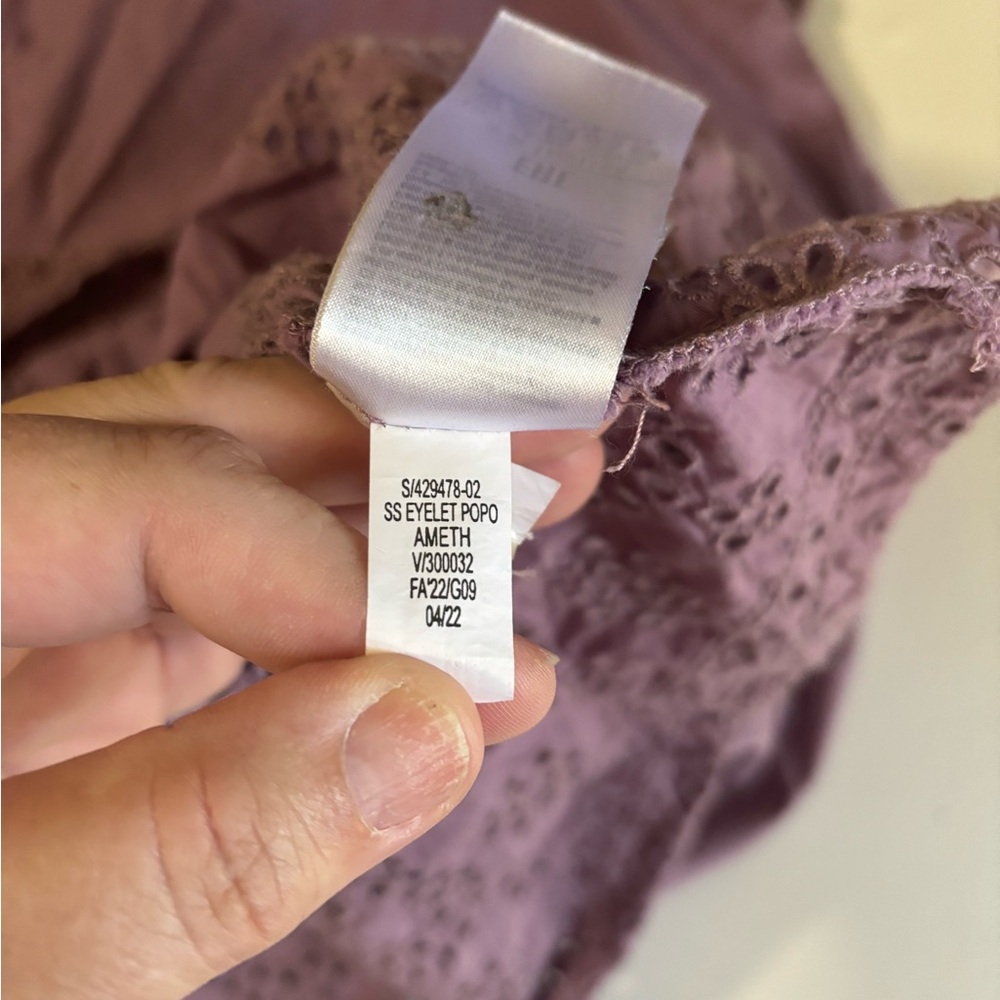 GAP Purple Eyelet Midi Dress - Picture 6 of 7